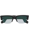 Alexander Mcqueen Modern Rectangular Sunglasses Thick Temples In Black