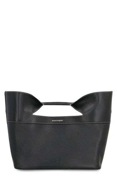 Alexander Mcqueen The Bow Leather Bag In Black