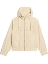 Ami Alexandre Mattiussi Ami De Coeur Hooded Jacket In Vanille