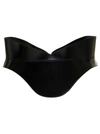 Alexander Mcqueen Glossed-leather Waist Belt In Black