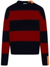 RIGHT FOR RIGHT FOR BLUE AND RED WOOL STRIPED SWEATER