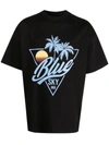 Blue Sky Inn Sunset Logo Tee In Black