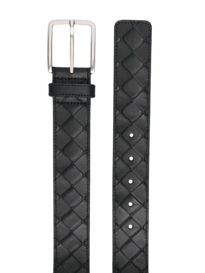 Bottega Veneta Intrecciato Leather Belt In Space