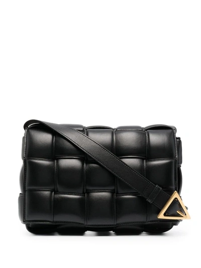 Bottega Veneta Leather Padded Cassette Cross-body Bag In Black
