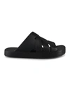 Bottega Veneta Open Toe Cold Drag Of Logo In Black