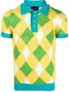 Botter Geometric-pattern Knitted Polo Shirt In Red