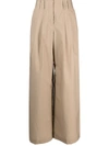 Brunello Cucinelli Wide-leg Trousers In Beige