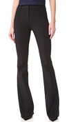 Veronica Beard Hibiscus Black Stretch-twill Trousers In Black
