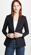 Veronica Beard Classic Stretch-wool Crepe Blazer In Navy