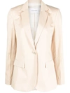 Calvin Klein Single-breasted Long-sleeve Blazer In Beige