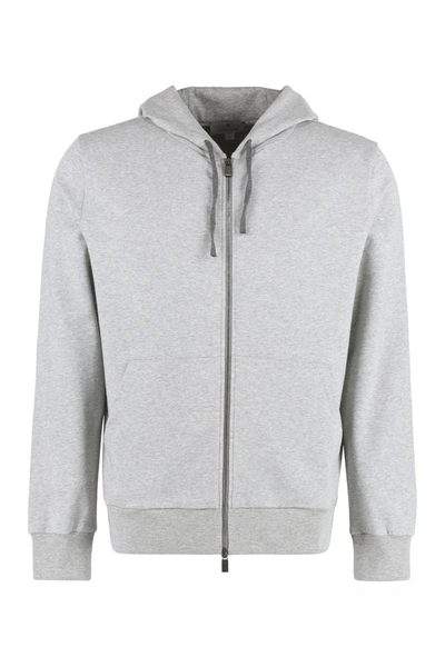 Canali Full Zip Hoodie In Grey