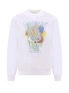 Casablanca Sweatshirt With Fond Marin Logo Prin In White Cotton Man In White