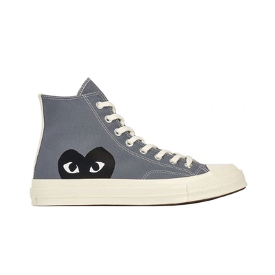 Comme Des Garçons Play Comme Des Garcons Play X Converse Graphic Print High Sneakers In Grigio