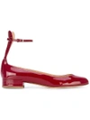 FRANCESCO RUSSO patent ballerina shoes,R1P259VERNICE12073425