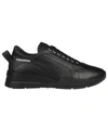 Dsquared2 Legend Lace-up Leather Sneakers With Rubber Sole In Black