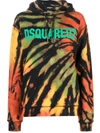 Dsquared2 Tie&dyed Jamaica Cool Hoodie In Red