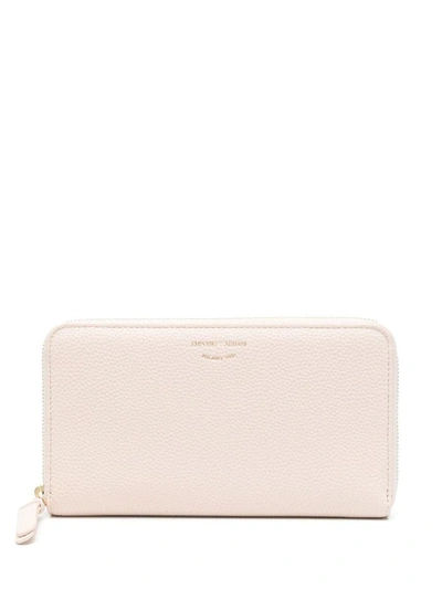 Emporio Armani Continental Wallet In Powder