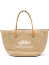 ERMANNO SCERVINO ERMANNO SCERVINO STRAW SHOPPING BAG WITH EMBROIDERY
