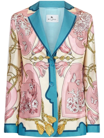 Etro Blazer Mit Grafischem Print In Pastel