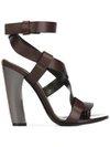 TOM FORD TOM FORD CURVED HEEL SANDALS - BROWN,W2058RSVC11997802