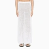 Ferragamo Side-slit Knit Skirt In White