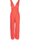 Forte Forte Jumpsuit Mit V-ausschnitt In Red