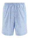 Givenchy Elasticated Cotton Shorts In Baby Blue