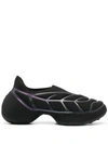 Givenchy Tk-360 Plus Knit Slip-on Sneakers In Black/purple