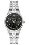 Bulova Classic Diamond Bracelet Watch, 32mm In Silver