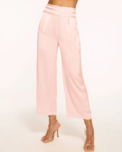 Ramy Brook Joss Cropped Wide Leg Pant In Candy Pink
