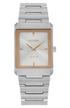 Citizen Eco-drive Unisex Stiletto Stainless Steel Bracelet Watch 25x35mm In Silver