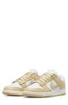 Nike Dunk Low Retro Sneaker In White/ Team Gold/ Wolf Grey