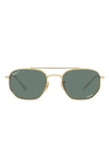 Ray Ban 54mm Polarized Irregular Sunglasses In Polar Grey