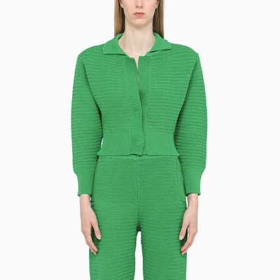 ART ESSAY ART ESSAY GREEN KNITTED CARDIGANWHITE KNITTED CARDIGAN,ANV5500CO/M_ARTES-276_323-S