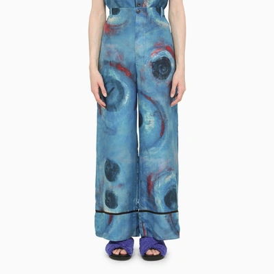 Marni High-waist Wide-leg Trousers In Blue