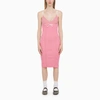 Cormio Naomi Knitted Cotton Blend Midi Dress In Pink