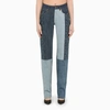 Marine Serre Moonogram Straight-leg Denim Jeans In Blue