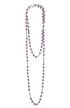 Lagos Caviar Icon Amethyst Bead Dual Layer Necklace In Purple