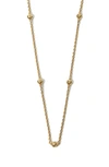 ARGENTO VIVO STERLING SILVER BEAD STATION NECKLACE