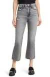 Frame Le High N Tight Distressed High-rise Straight-leg Jeans In Kallin Rips