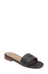 Kaanas Maya Chunky Slide Sandal In Black