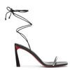 CHRISTIAN LOUBOUTIN CONDORA 85 BLACK CRYSTAL SANDALS