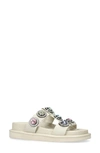 Kurt Geiger London Orson Crystal Slide Sandal In White