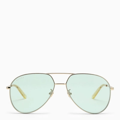 Gucci Aviator Green Sunglasses