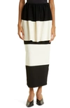 By Malene Birger Evora Colorblock Skirt In Block Stripe Qs1
