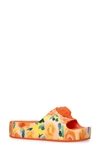 Kurt Geiger Women's Eagle Slip On Chunky Platform Slide Sandals In Yellow Multi