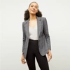 M.m.lafleur The Dolly Jacket - Gingham Linen In Black / White