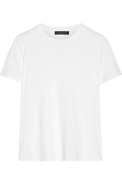 The Row Calibi Brushed Cotton Silk Jersey T-shirt In Bright White