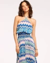 Ramy Brook Chevron Giana Handkerchief Midi Dress In Retro Chevron