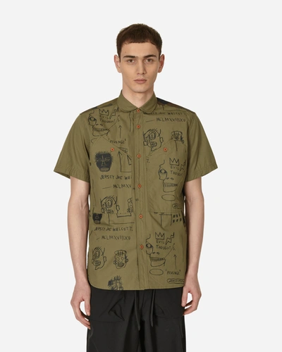 Junya Watanabe Jean-michel Basquiat Shirt Khaki In Green